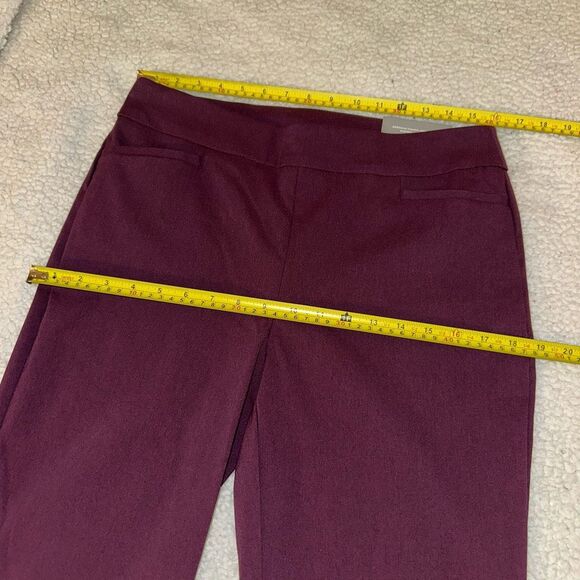 Chicos So Slimming Bridgette Slim Leg Ankle Pants Womens Burgundy 8R (1R) NWT - Picture 6 of 11